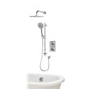 Aqualisa S1 Chrome Smart Digital Shower Triple Outlet (Slide Rail Kit with Bath Filler and Fixed Wall Head) Gravity Pumped