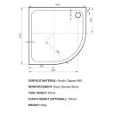 Kstone Quadrant Shower Tray 1000x1000mm