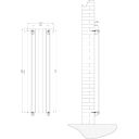 Perth Matt Black Double Vertical Flat Panel Radiator 1600x475mm