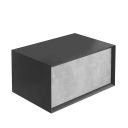 Devlin Black & Concrete Wall Hung Vanity Unit 800mm