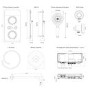Aqualisa S2 Matt Black Smart Digital Shower Dual Outlet (Slide Rail Kit with Fixed Wall Head) Gravity Pumped