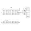Upton White Quadruple Horizontal Column Radiator 300x1010mm