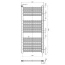 Neptune White Heated Towel Rail 1200x500mm