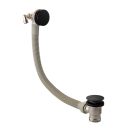 Elora Matt Black Round Dual Outlet Shower Pack with Bath Overflow Filler & Handheld Shower