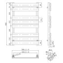 Brushed Gold Heated Towel Rail - 800x500mm Dimensions