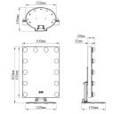 Santino Hollywood LED Make Up Mirror Dimension Drawing