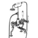 Burlington Kensington Chrome Deck Mounted Bath Shower Mixer Tap with S Adjuster