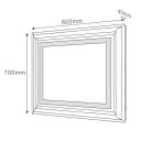 Cullin Traditional Framed Backlit LED Heated Bathroom Mirror 800x700mm Dimension Drawing