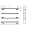 Delton White Horizontal Convector Radiator - 600x800mm