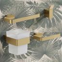 Elora Brushed Gold 4-Piece Bathroom Accessory Set