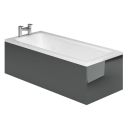Nante Anthracite Grey Gloss Front Bath Panel 1800mm