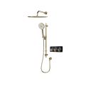 Aqualisa S3 Brushed Gold Smart Digital Shower Dual Outlet (Slide Rail Kit with Fixed Wall Head) HP/Combi