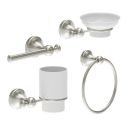 Warwick Brushed Nickel 4-Piece Traditional Bathroom Accessory Set
