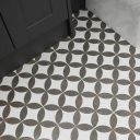 Ripley Black & White Pattern Ceramic Tile 450x450mm