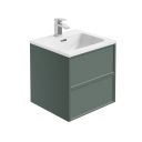 Kendal Pine Green Wall Hung Vanity Unit - 500mm