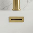 Brushed Gold Rectangle Basin Overflow Cover