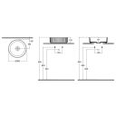 Massa Ribbed White Round Countertop Basin