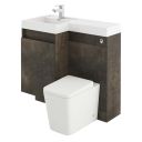 Summers Metallic Left Hand Combination Vanity Basin and WC Unit 900mm