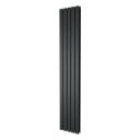 Perth Matt Black Double Vertical Flat Panel Radiator 1600x340mm