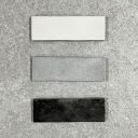 Borneo Soft White Crackle Gloss Porcelain Tile 65x200mm