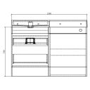 Summers Titanium Grey Left Hand Combination Vanity Basin and WC Unit 1200mm