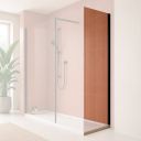 Rivar Black Walk In Shower Enclosure End Panel 680mm