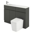 Hudson Charcoal Combination Vanity Basin & WC Unit 1200mm