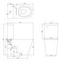 Britton Sphere Rimless Close Coupled Toilet with Soft Close Seat
