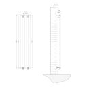 Perth Grey Single Vertical Flat Panel Radiator 1800x340mm