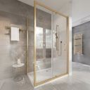Fabio Brushed Gold Shower Side Panel