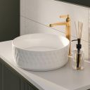 Piper Patterned Round Counter Top Basin