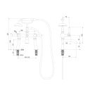 Warwick Brushed Nickel Traditional Bath Shower Mixer Tap on Standpipes