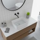 Ursula White Rectangle Countertop Basin