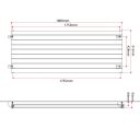 Perth Grey Single Horizontal Flat Panel Radiator 610x1800mm