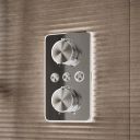 Aqualisa S1 Chrome Smart Digital Shower Triple Outlet (Slide Rail Kit with Bath Filler and Fixed Wall Head) Gravity Pumped