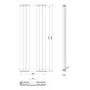 Corex White Vertical Mirror Radiator - 1800x500mm Dimensions