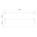Quad Brushed Gold Glass Shelf