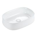 Talos White Curved Countertop Ceramic Basin