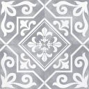 Xabia Silver Reverse Patterned Matt Porcelain Tile 452x452mm