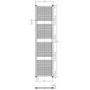 Neptune Heated Towel Rail - 1800x500mm Spec Drawing