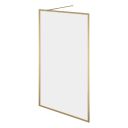 Amien Brushed Gold Framed Clear Glass Shower Screen