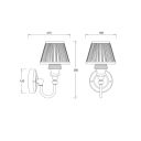 Burlington Ornate Light with Chrome Base & Chiffon Silver Shade