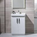 Tavistock Compass Gloss White Floor Standing Vanity Unit with Ceramic Basin 500mm