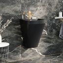 Belgrove Matt Black Wall Hung Basin