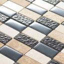 Black Crema Linear Mosaic 300x300mm