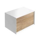 Devlin White & Oak Wall Hung Vanity Unit 800mm