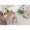 Elise Decor Taupe Hexagon Matt Porcelain Tile 228x198mm
