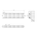 Upton Grey Quadruple Horizontal Column Radiator 300x1190mm
