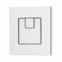 Apache Chrome Square Dual Flush Button
