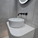 Damon White Round Countertop Basin